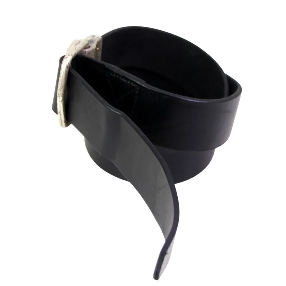 AL & Co BLACK REAL LEATHER 1 3/8
